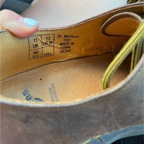 Dr. Martens 1561 low top leather oxford shoes in brown size 12 mens - Picture 3 of 6